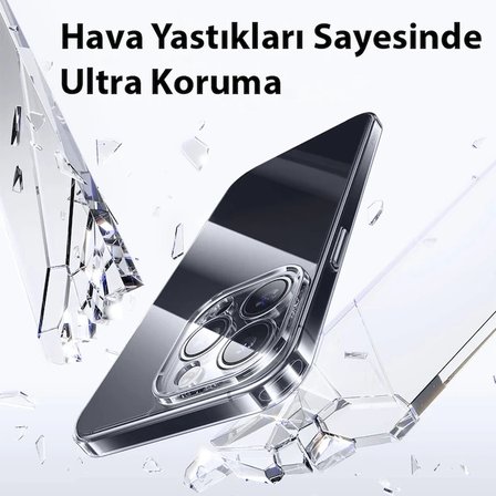 Nevamel Baseus iPhone 15 Pro Corning Serisi Silikon Kılıf + Tempered Ekran Koruyucu Set-(5775)