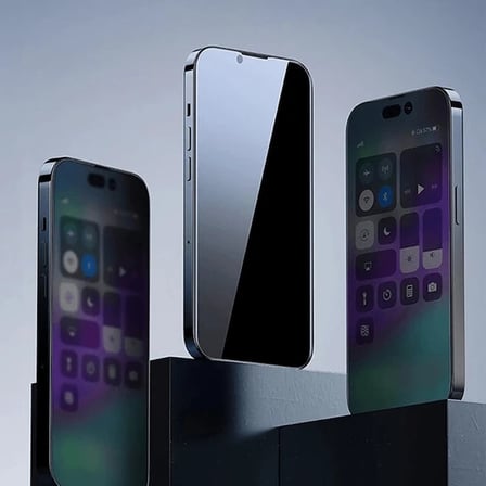 Nevamel Baseus iPhone 15 Plus Privacy Hayalet Full Koruma Cam Ekran Koruyucu-(5775)