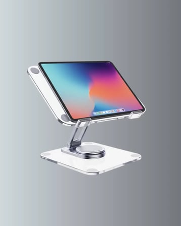 Nevamel® Ayarlanabilir Şeffaf Tablet Standı Kaymaz Silikon Tabanlı