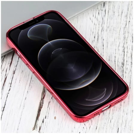 Nevamel iPhone 13 Pro Max 6.7inç  Lazer Kaplama Renkli Kenar Şeffaf Kılıf-(5775)