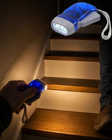 Nevamel® Şarj Gerektirmeyen El Feneri 3 LED Kompakt Acil Durum Lambası