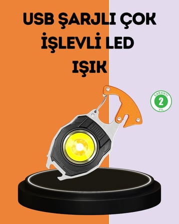 Nevamel LED Işıklı Acil Durum Düdüklü Anahtarlık Fener