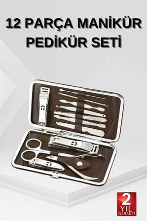 Nevamel 12 Parça El Ayak Temizleme Pense Kir Temizleme Aparatı Kaş Cımbızı