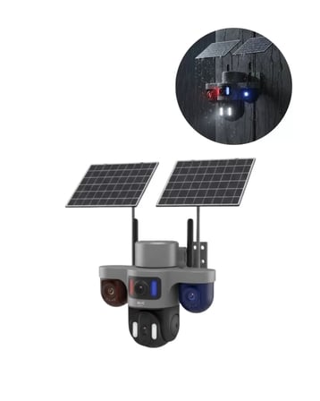 Nevamel® Güneş Enerjili Arıcı Kamerası 4G SIM Kartlı 9MP 3 Lens Yayla Güvenlik Kamerası 2 Yıl Garantili