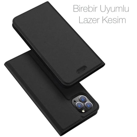 Nevamel Dux Ducis iPhone 11 Pro 5.8inç Kılıf Kapaklı Flip Cover Kılıf SkinPro Series-(5775)
