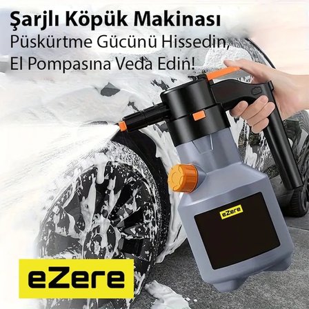 Nevamel EZERE 2L Yüksek Basınçlı Şarjlı Köpük Makinası Oto Yıkama Pompası Köpük Püskürtücü-(5775)