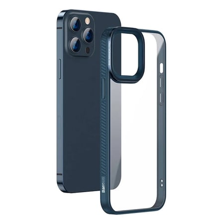Nevamel Baseus Crystal iPhone 13 Pro Max Kılıf Jel Çerçeve Zırhlı Silikon Kılıf-(5775)