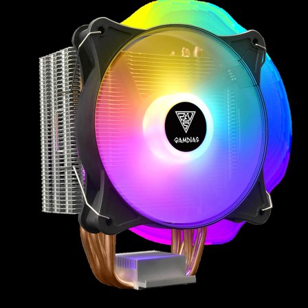 Nevamel® GAMDIAS BOREAS E1-410 Lite ARGB 120mm CPU  Kule Tipi Hava Soğutma Doğrudan Temas Teknolojisine Sahip 4 adet Gelişmiş Bakır Isı Borusu (AMD AM4 ve INTEL Tüm işlemciler ile uyumlu)(1923)
