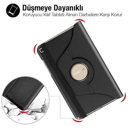 Nevamel SM Galaxy Tab A 10.0 (P580-P585) 360 Derece Döner Standlı Kılıf-(5775)