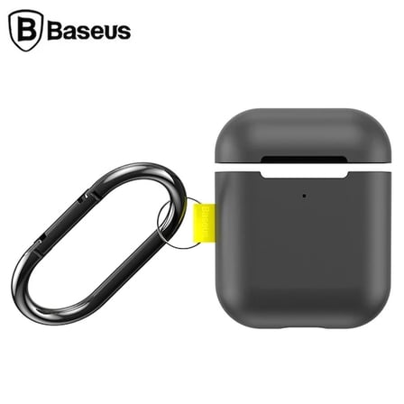 Nevamel Baseus Woven Label Hook AirPods 1/2 Koruma kılıf+Anahtarlık-(5775)