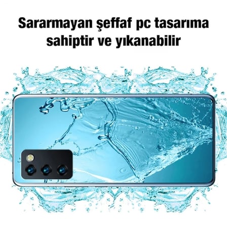 Nevamel Ally SM Galaxy A03S Kılıf Kamera Korumalı Ultra İnce Şeffaf Silikon Kılıf-(5775)