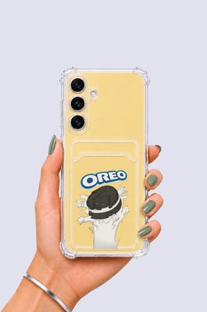 Nevamel® Samsung Galaxy S24 FE Kartlıklı OREO Desenli Kılıf