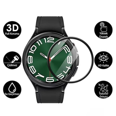 Nevamel Ally Samsung Uyumlu Galaxy Watch 6 Classic 47mm PMMA Cam Ekran Koruyucu-(5775)
