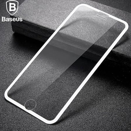 Nevamel Baseus İPhone 8 Plus 7 Plus 6S-6Plus 3D 023mm Full Kırılmaz Cam Ekran Koruyucu-(5775)