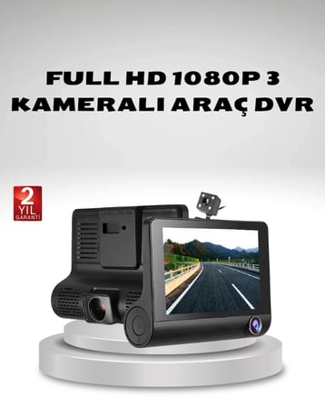 Nevamel Araç Kamerası 3’lü Full HD DVR 1080P Gece Görüşlü ve G-Sensörlü