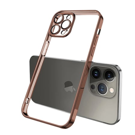 Nevamel ALLY Fashion Series iPhone 13 Pro 6.1inç Kılıf Renkli Kenar Lazer Çerçeveli Silikon Kılıf-(5775)