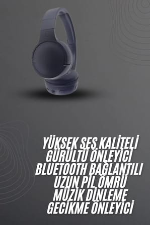 Nevamel® Kablosuz Bluetooth Kulaklık Kulak Üstü Ayarlanabilir Uzun Ömürlü Yeni Nesil