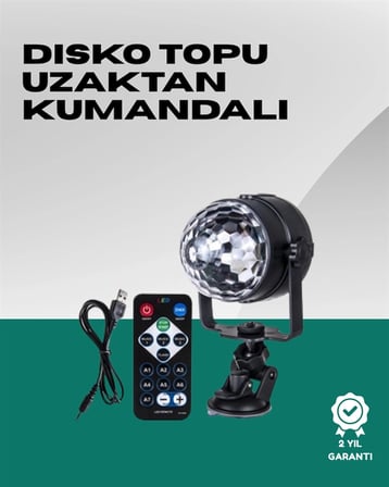 Nevamel 7 Farklı Aydınlatma Modu ve Ses Sensörlü Disko Topu Lambası