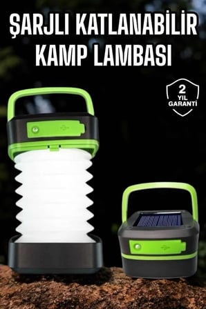 Nevamel® Led Lamba Kamp Lambası Hafif Taşınabilir Şarj Süreli Akordeon El Fenerli