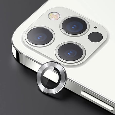 Nevamel USAMS İphone 12 Pro 3D Metal Çerçeveli Kamera Lens Koruyucu-(5775)