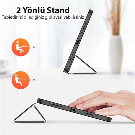 Nevamel Dux Ducis iPad 10.9 2022 Kılıf Domo Series Kalem Bölmeli Mıknatıslı Standlı Kapaklı Kılıf-(5775)
