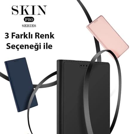 Nevamel Dux Ducis Xiaomi Poco X5 5G Kılıf Skin Pro Series Flip Cover Kapaklı Kılıf-(5775)