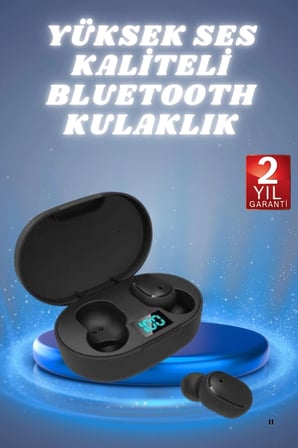Nevamel Kulaklık Dijital Göstergeli Bluetooth Bağlantılı Kablosuz Kulak İçi Mikrofonlu Dokunmatik Kontrol