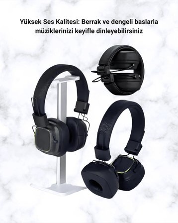 Nevamel RGB Işıklı Katlanabilir Bluetooth 5.3 Kulak Üstü Kulaklık