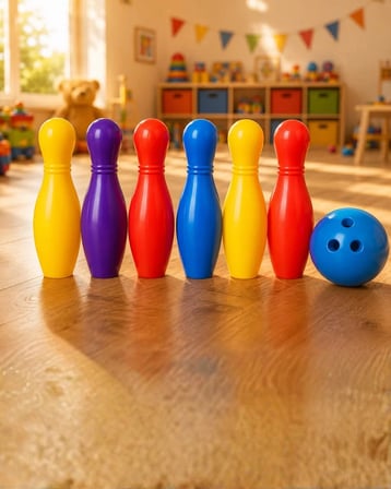 Nevamel® Renkli Bowling Seti Çocuk Aktivite Oyunu Motor Beceri Geliştirici
