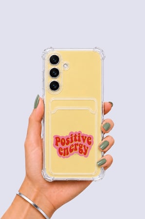 Nevamel® Samsung Galaxy S24 FE Kartlıklı Pozitif Enerji Desenli Kılıf