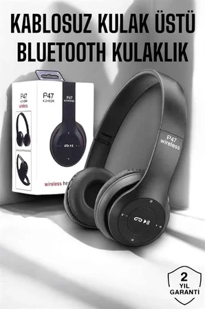 Nevamel® Kulak Üstü TF Kart ve AUX Destekli Ergonomik Bluetooth Kulaklık