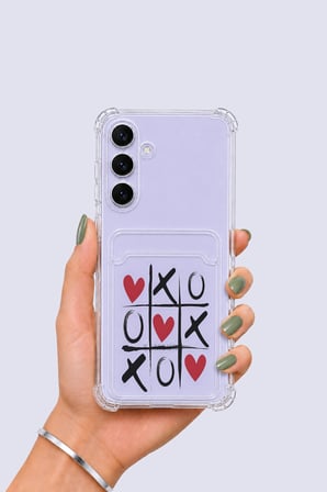 Nevamel® Samsung Galaxy S25 FE Kartlıklı XoXO Desenli Kılıf