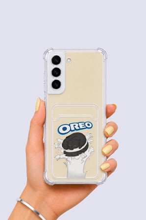 Nevamel® Samsung Galaxy S22 Kartlıklı OREO Desenli Kılıf