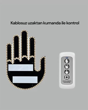 Nevamel® Aracınız İçin Eğlenceli ve Güvenli İletişim: LED Jest Lambası Uzaktan Kumandalı Kolay Montaj