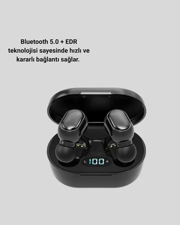 Nevamel LED Ekranlı Şarjlı Kablosuz Kulak İçi Kulaklık