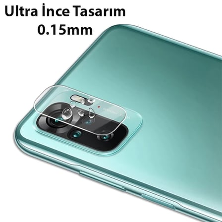 Nevamel ALLY Xiaomi Redmi Note 10 4G Tempered Glass Cam Kamera Koruyucu-(5775)