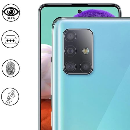 Nevamel Ally Samsung Galaxy M51 Tempered Cam Kamera Koruyucu-(5775)