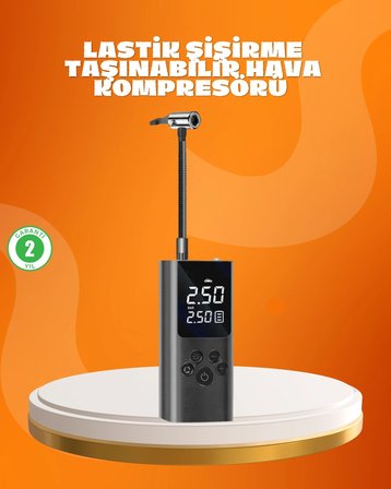 Nevamel® Çoklu Valf Adaptörlü Dijital Hava Pompası