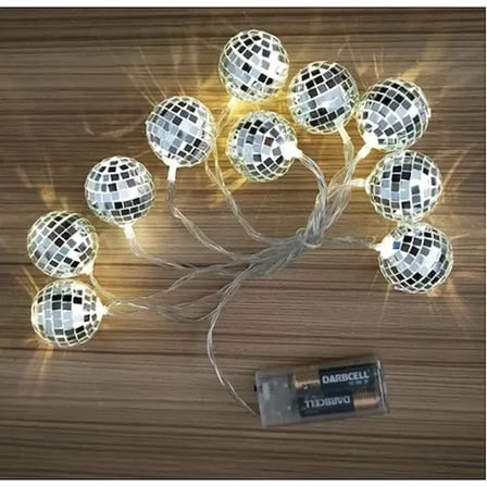 2m 10 LED Pilli Disko Toplu Işık