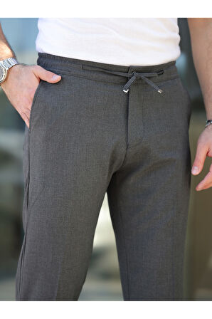 Rahat Şık Kolay Ütülenebilir Slim Fit Kumaş Jogger Pantolon