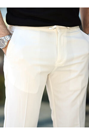 Rahat Şık Kolay Ütülenebilir Slim Fit Kumaş Jogger Pantolon