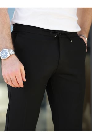 Rahat Şık Kolay Ütülenebilir Slim Fit Kumaş Jogger Pantolon