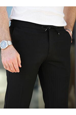 Rahat Şık Kolay Ütülenebilir Slim Fit Kumaş Jogger Pantolon