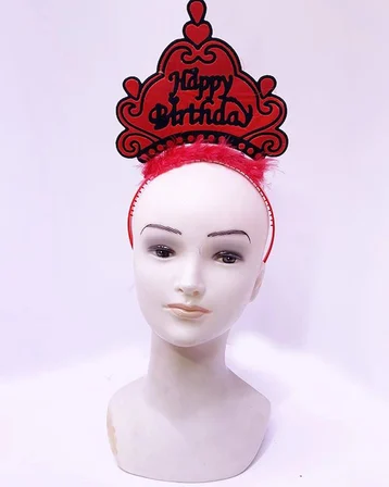 Ayd Happy Birthday Neon Kırmızı Renk Doğum Günü Tacı 24x15 Cm