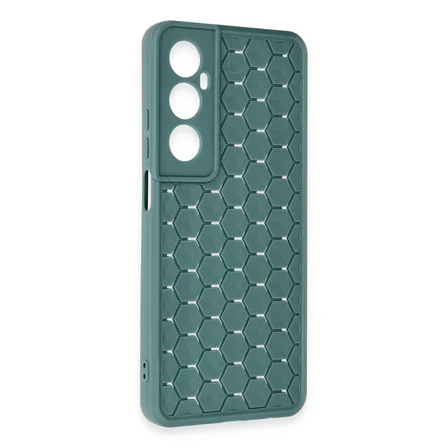 Ayd Realme C65 Kılıf Petek Silikon Kapak - Koyu Yeşil