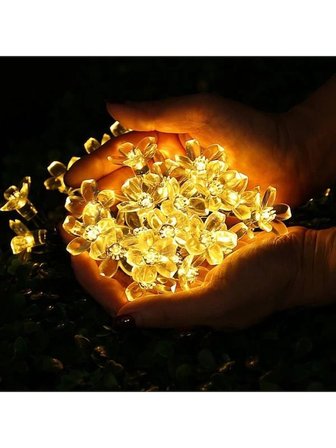 Ayd Solar 30 Ledli Çiçekli Günışığı Bahçe Aydınlatma Dekorasyon Güneş Enerjili