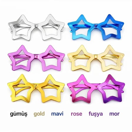 Ayd Yıldız Parti Gözlüğü 1239li Set – 6 Renk ( Camsız )