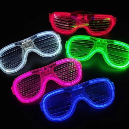 Ayd Glow Model Led Işıklı Parti Gözlüğü 3 Modlu 5 Renk 5 Adet
