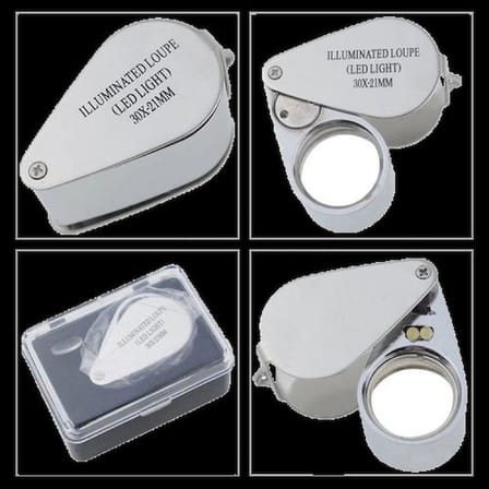 Ayd Kontrol, Için Özel Kutulu Metal Işıklı Lup 30x21