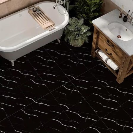 Ayd Siyah Mermer Desenli Alüminyum Plastik Duvar Sticker (30*30)